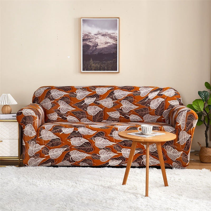 Elastic All-inclusive Milk Silk Printed Sofa Cover Universal