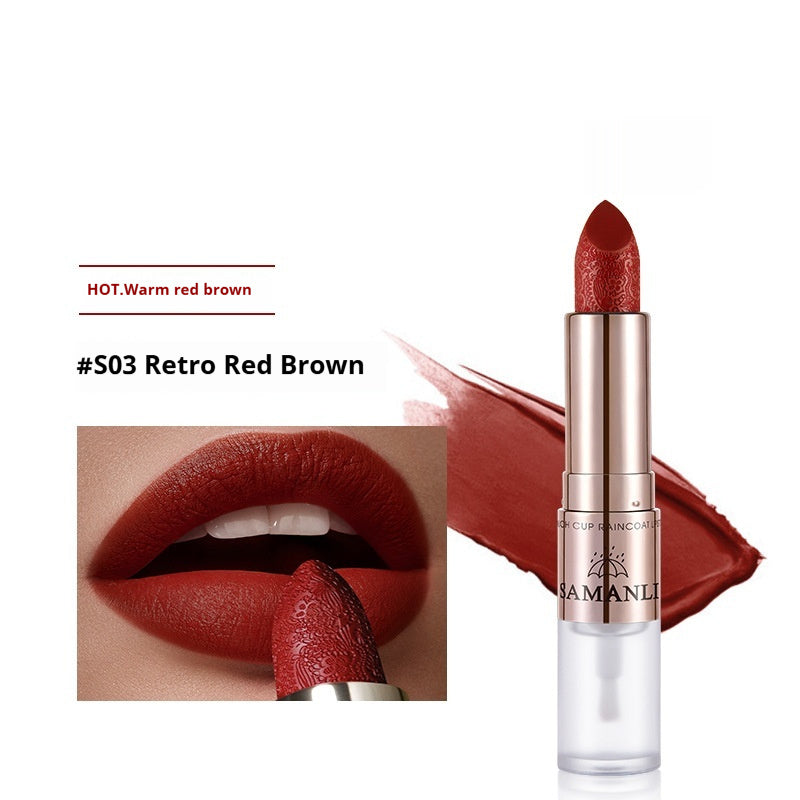 Solid Color Raincoat Lipstick No Stain On Cup Matte