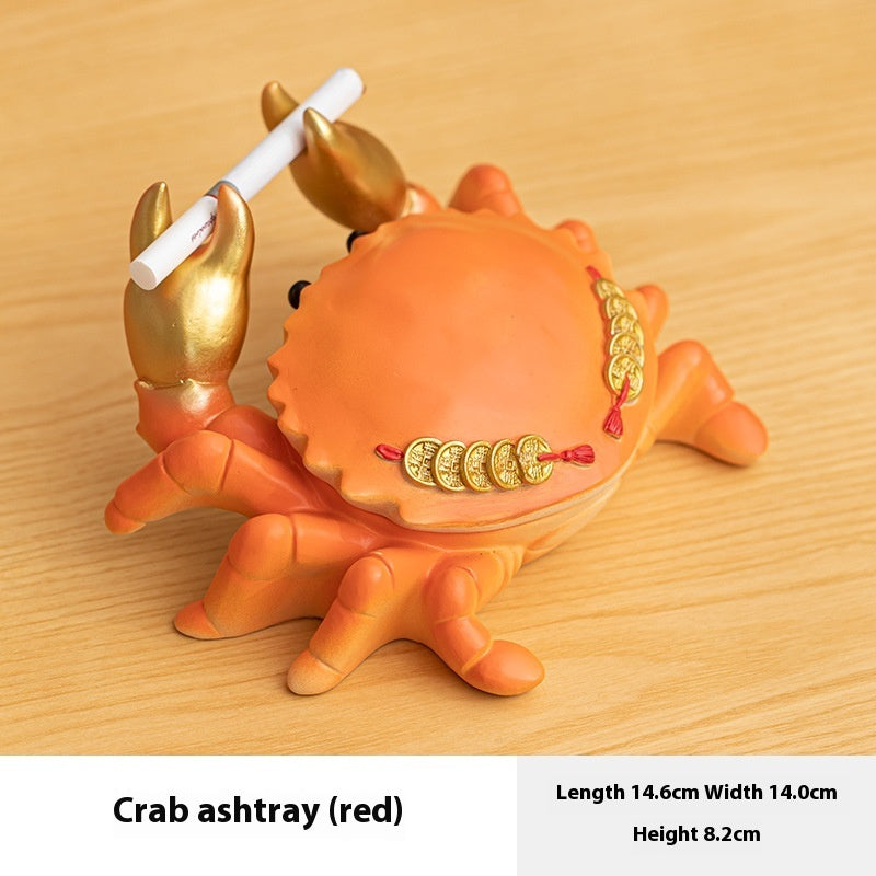 Chenxiang Creative Crab Ashtray With Lid Prevent Fly Ash Household
