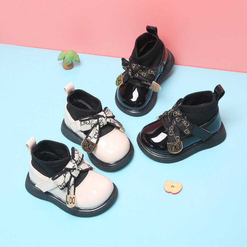 Baby Two Year Old Toddler Princess Girls Small Leather Shoes