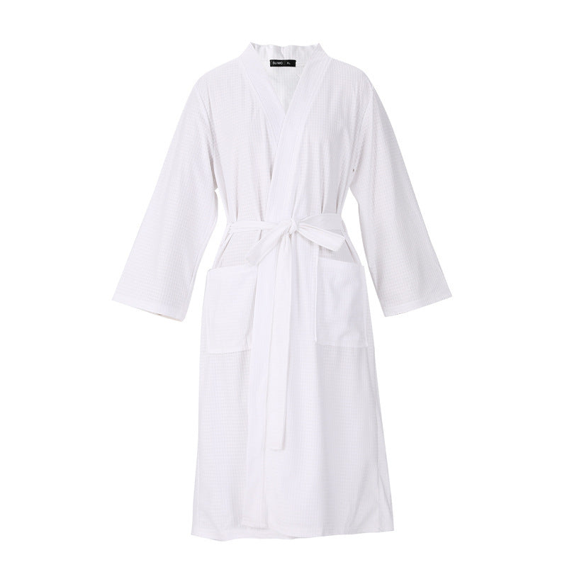 Bathrobe Women's Thin Waffle Couple Nightgown