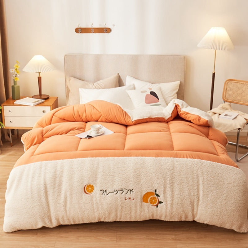 Lamb Velvet Quilt Winter Thickened Warm Core