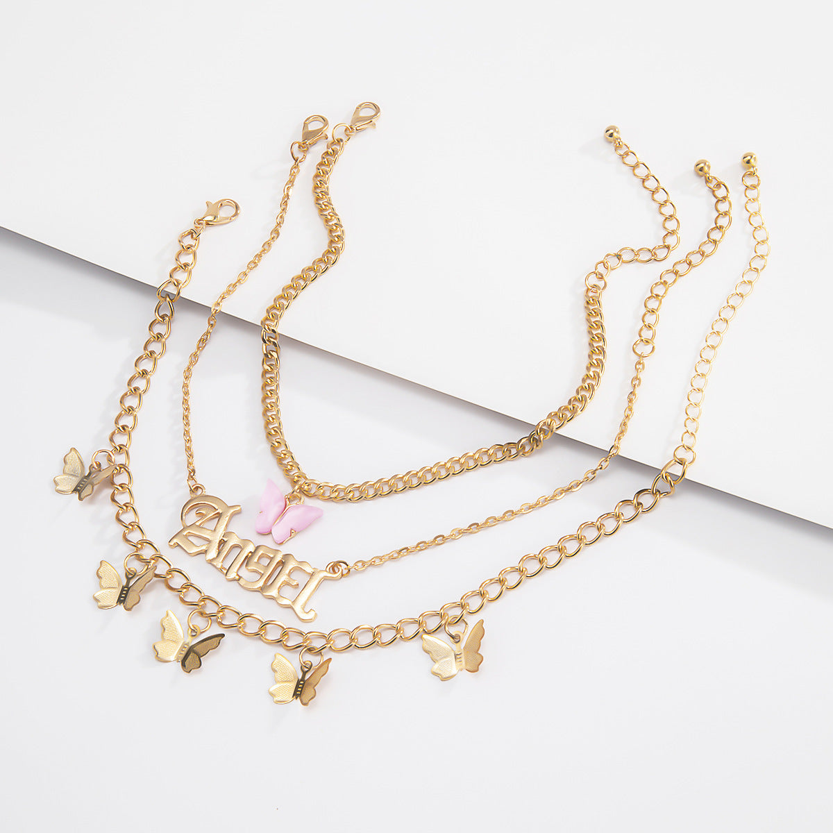 Bracelet de cheville pour femmes avec pendentif papillon, style rétro urbain