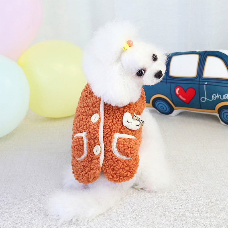 Autumn And Winter Fashion Pet Teddy Velvet Vest Cute