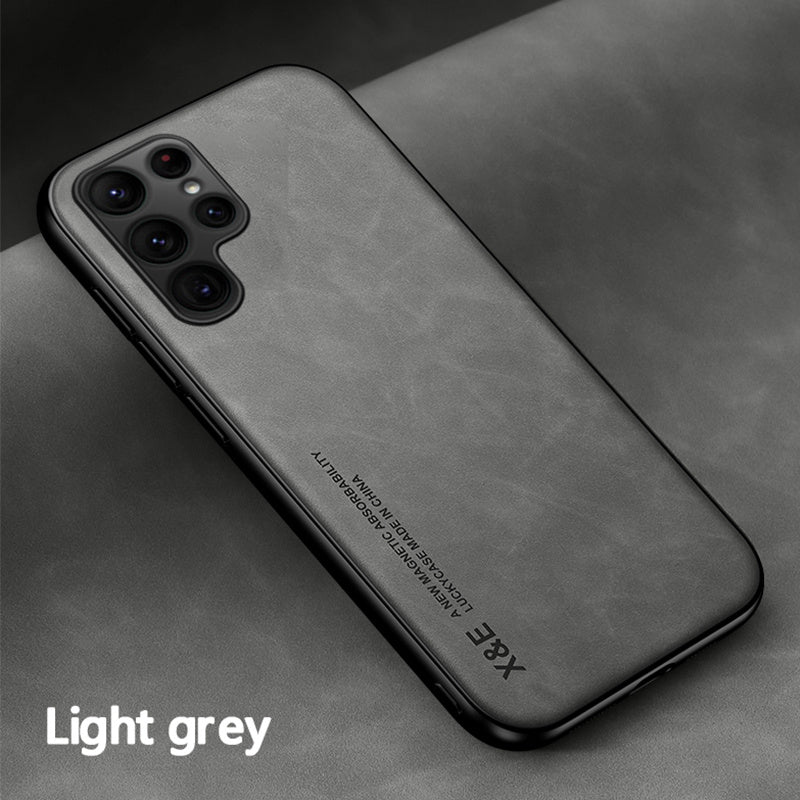 Skin Texture Car Magnetic Mobile Phone Case