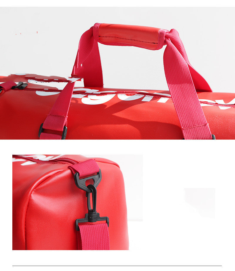 Sac de voyage en cuir synthétique grande capacité bandoulière sport