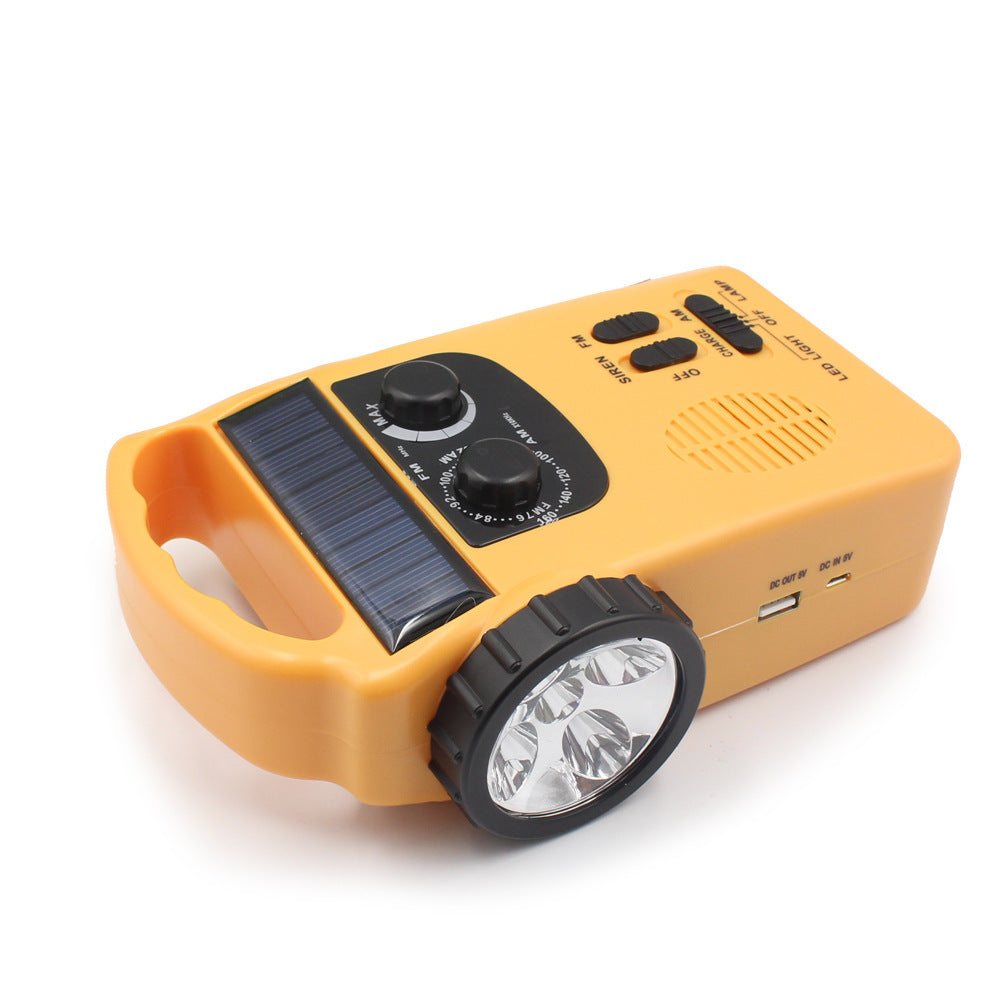 Solar Hand Held Flashlight Multi Function Radio