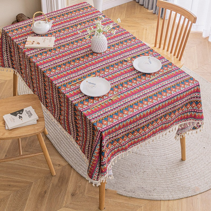 Nappe de style ethnique Nappe bohème Tapis de table Ins Camping