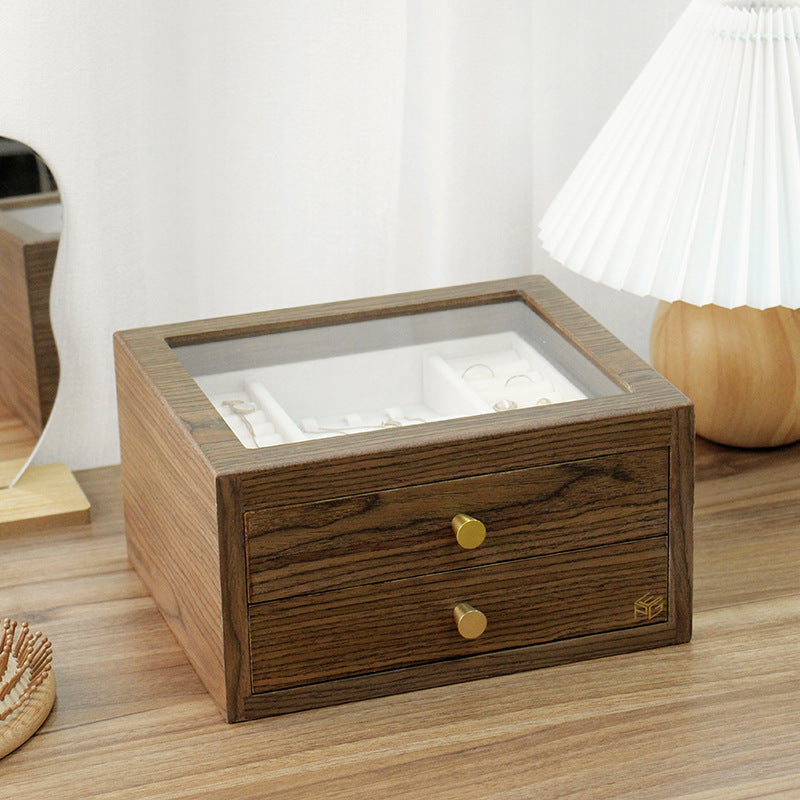 Simple Double Layer Jewelry Storage Box