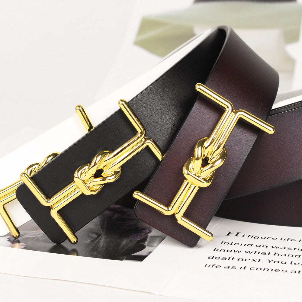 Women's Fashion Leather Decorative Wide Belt