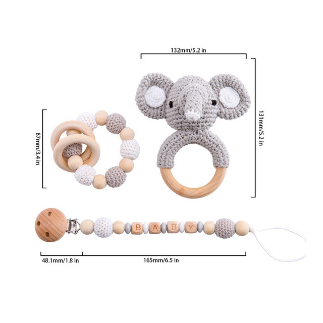 Baby Teethering Safety Wooden Toy