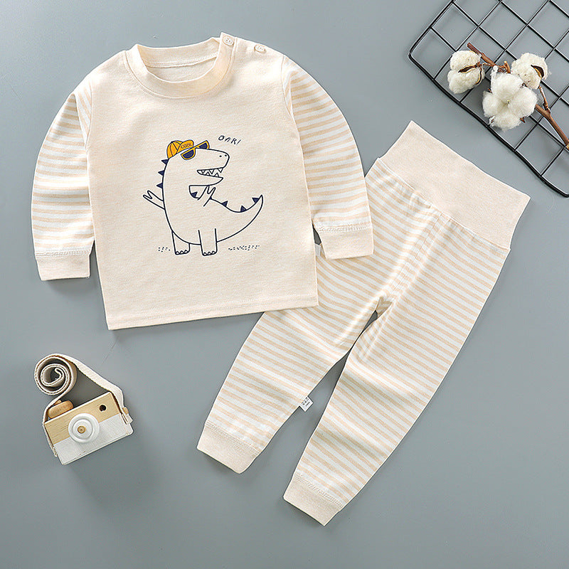 Autumn and winter children's cotton high-waist belly-protecting autumn clothes long trousers