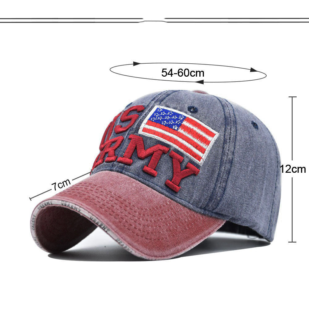 Embroidered Letter Baseball  Men's And Women's Retro Duck Tongue