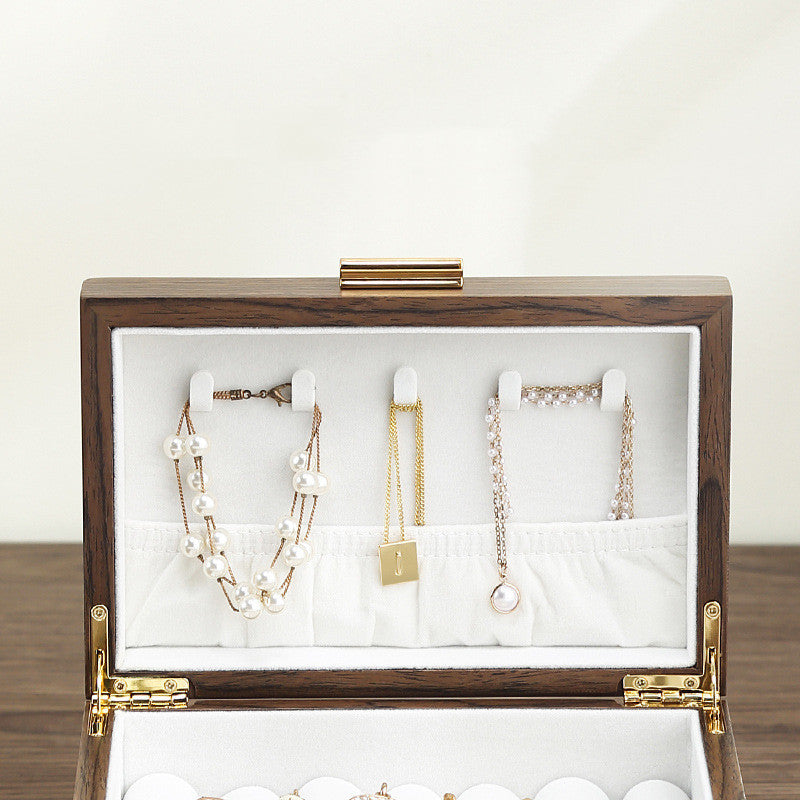 Wooden Jewelry Box High-grade Storage Jade Bracelets