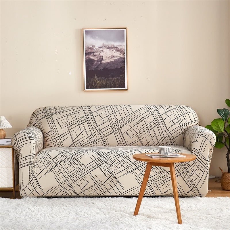 Elastic All-inclusive Milk Silk Printed Sofa Cover Universal