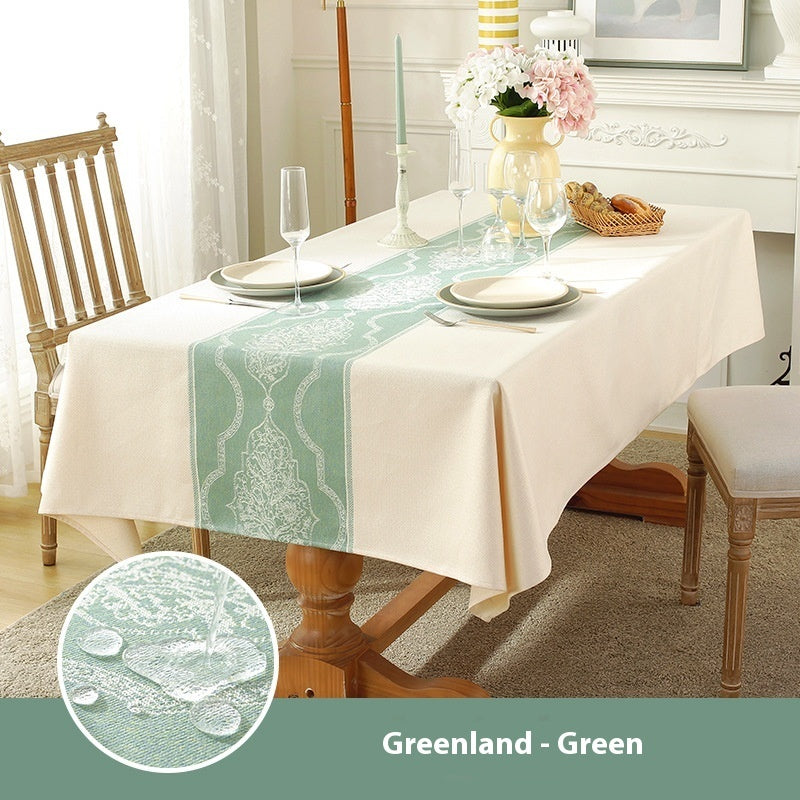 Light Luxury Waterproof And Oil Resistant Dining Table Cloth Thickened