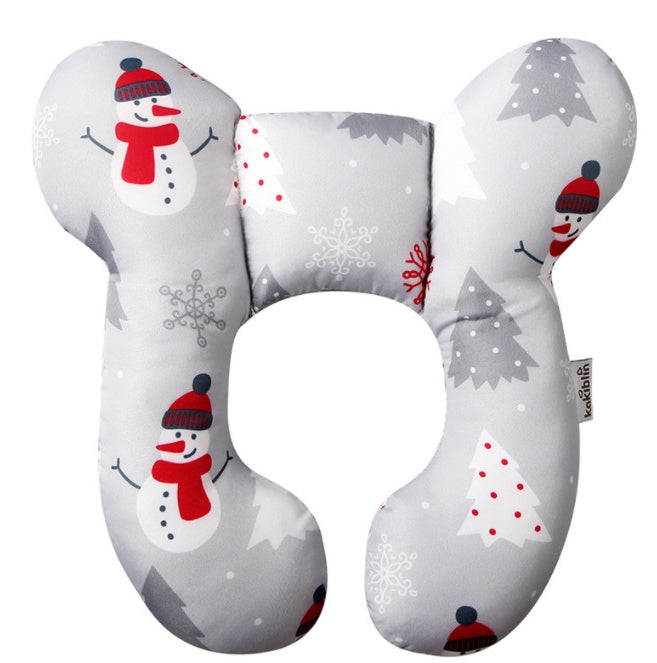 Oreiller pour bébé, lit de bébé, siège de sécurité en U, protège-nuque, oreiller de poussette fixe stéréotypé