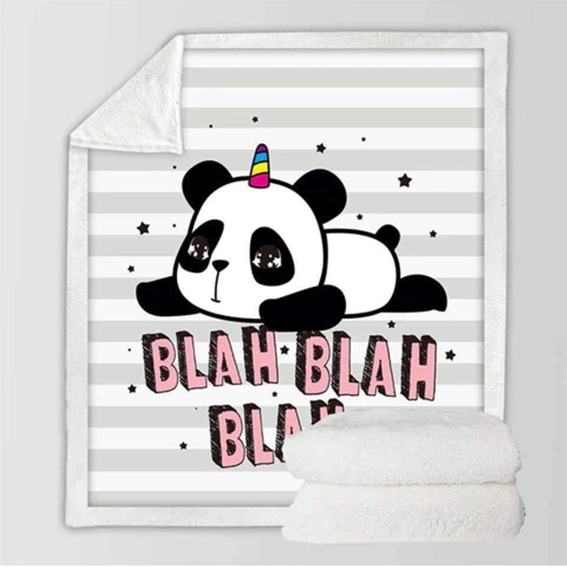 Panda series flannel blanket