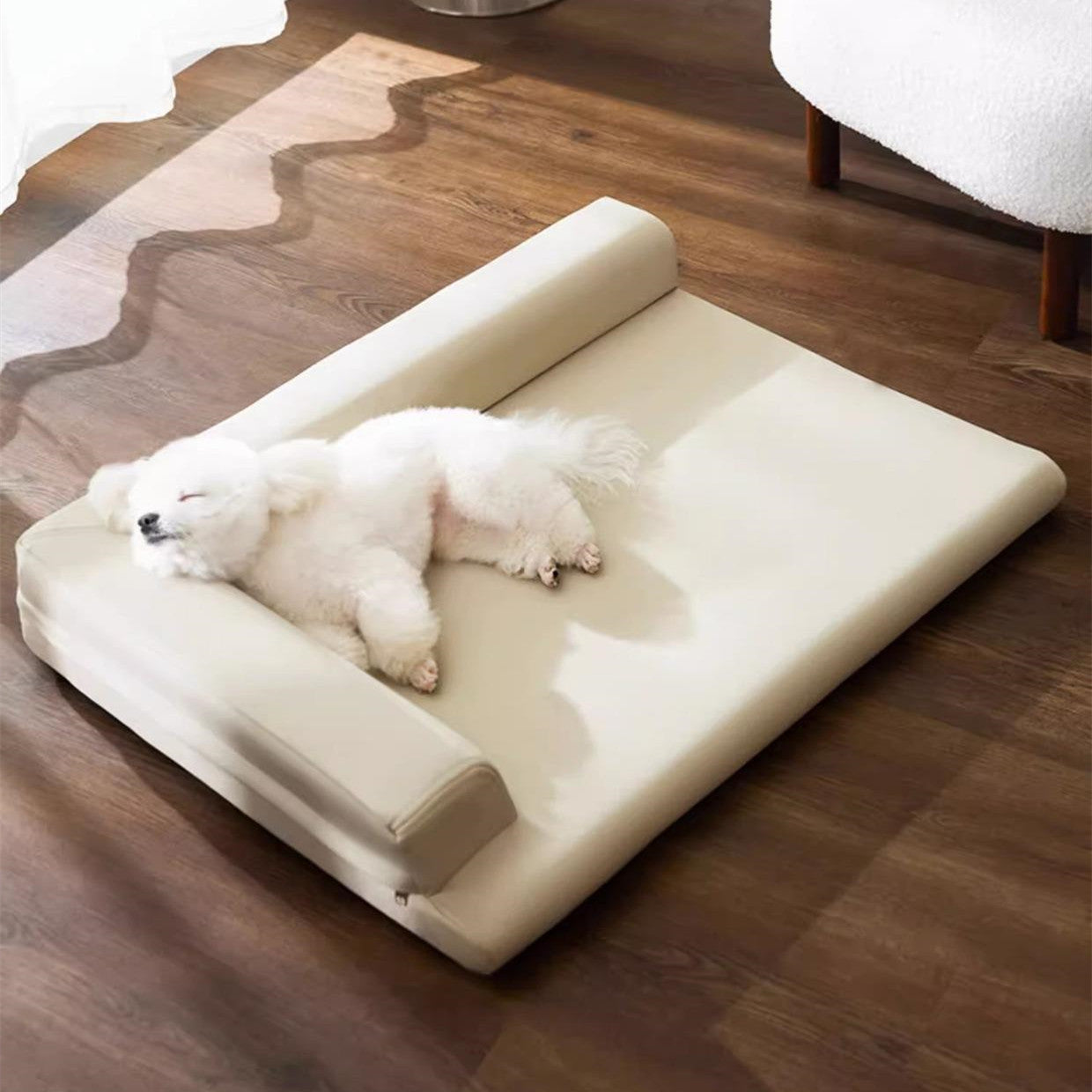 Kennel Simple Plain Leather L-shaped Kennel Dog Sleeping Rest Mat