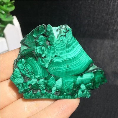 Natural Malachite Green Grinding Slice Mineral Specimen Ornamental Stone