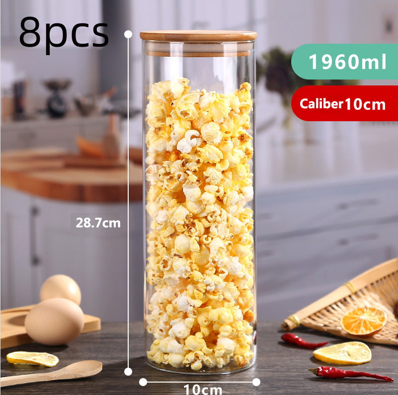 High Borosilicate Glass Sealed Jar Transparent Household