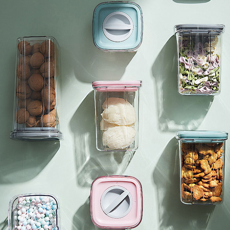 New Kitchen Spiral Storage Tank Cereals Vacuum Sealed Crisper Transparent Storage Tank Storage Sealed Jar