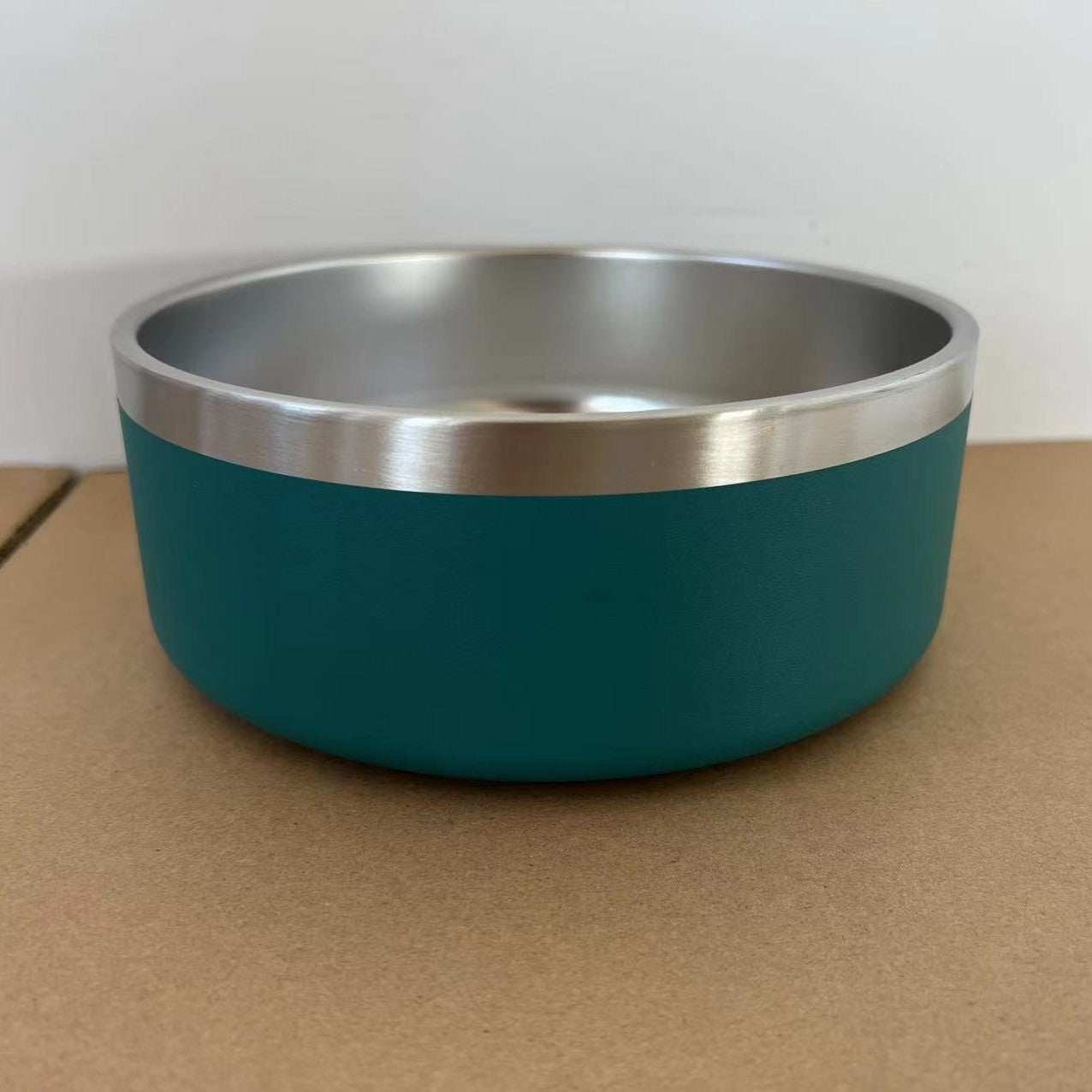 Gamelle pour Chien en Acier Inoxydable 304 Intérieur et Extérieur avec Coussinet en Gel de Silice