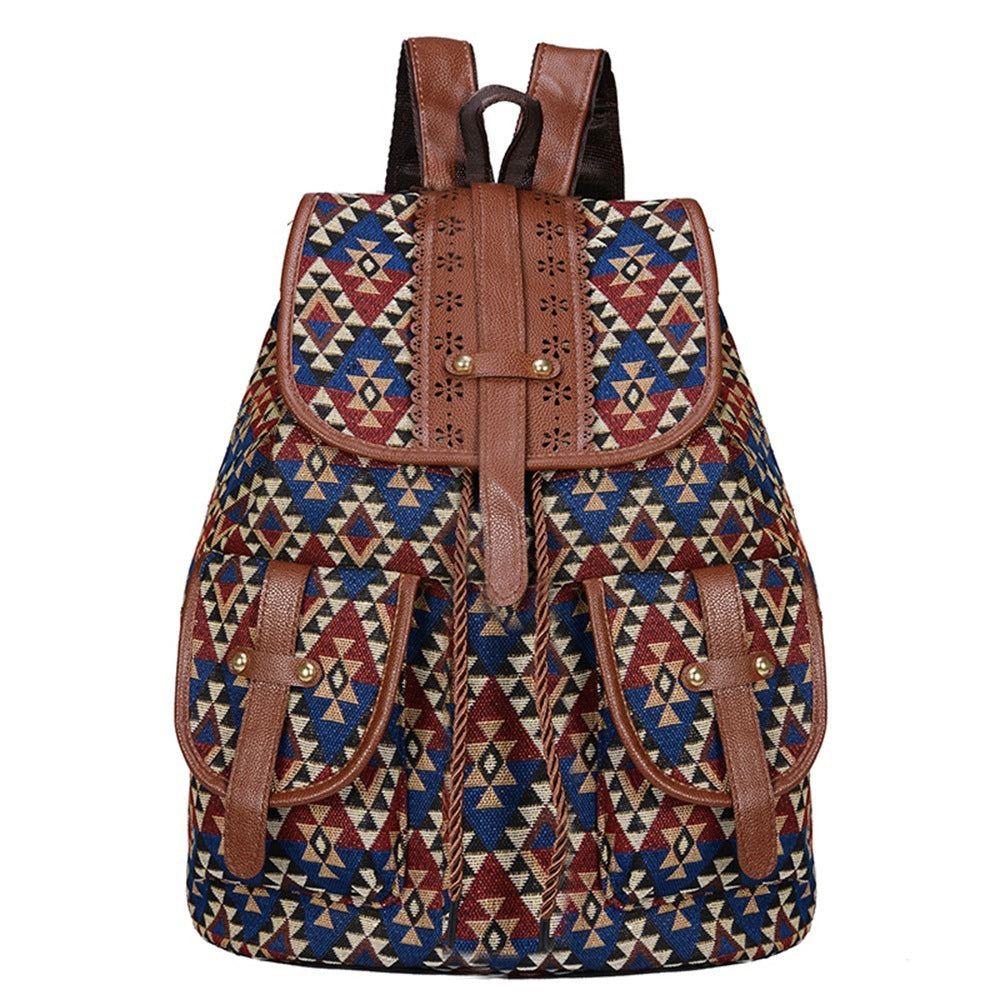 Fashion Backpack European And American Style Casual Canvas Ladies Backpack