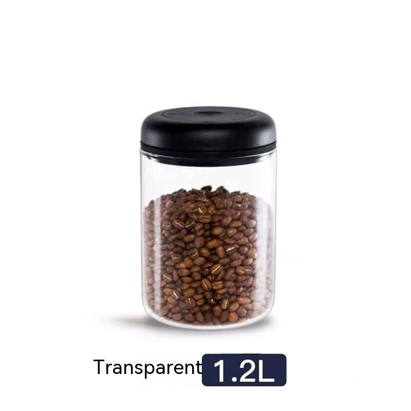 Réservoir de stockage manuel en verre transparent avec couvercle intégré