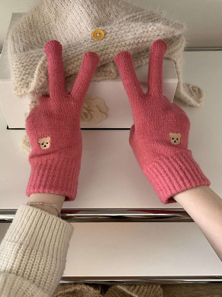 Warm Fingerless Knitting Wool Gloves