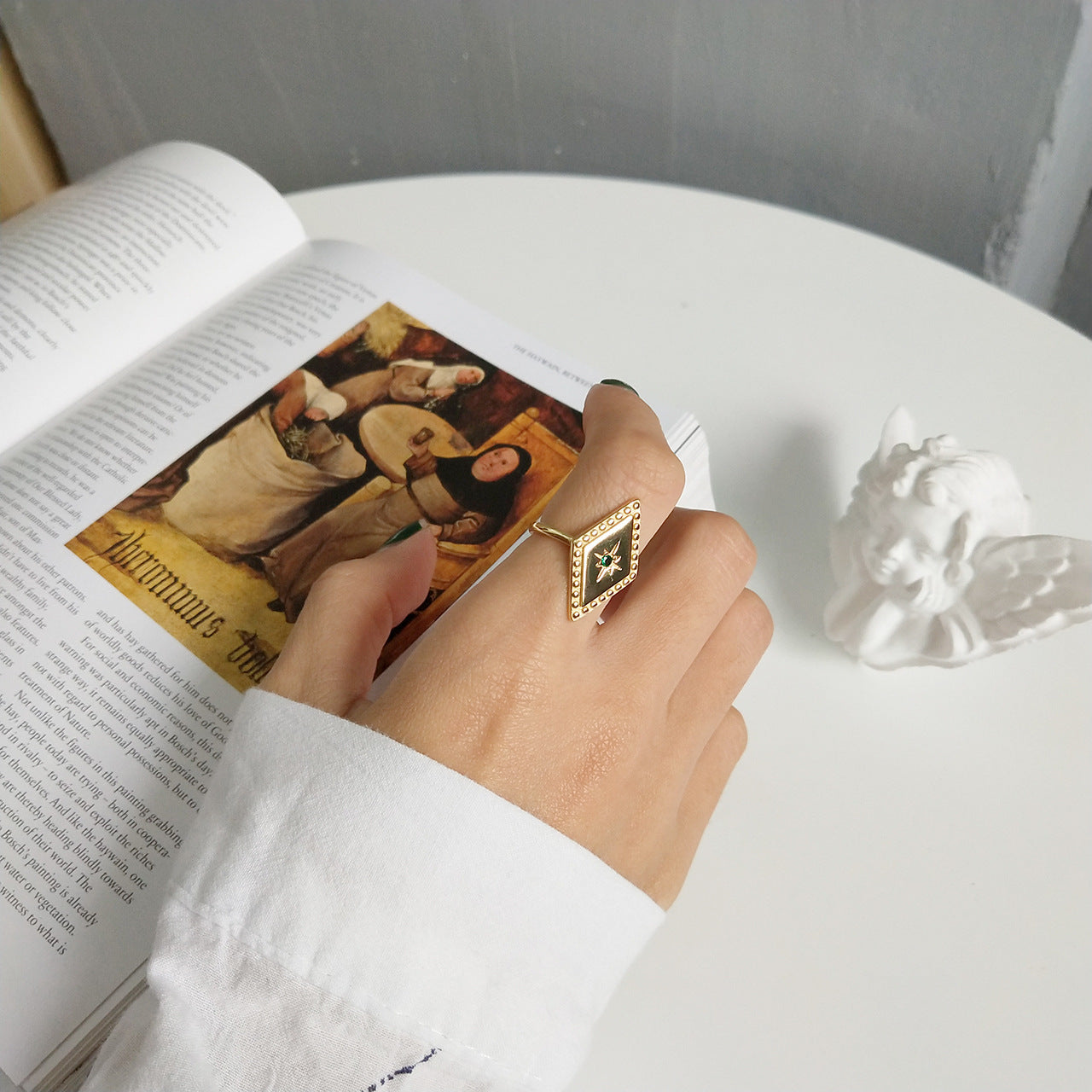 Geometric 925 sterling silver ring