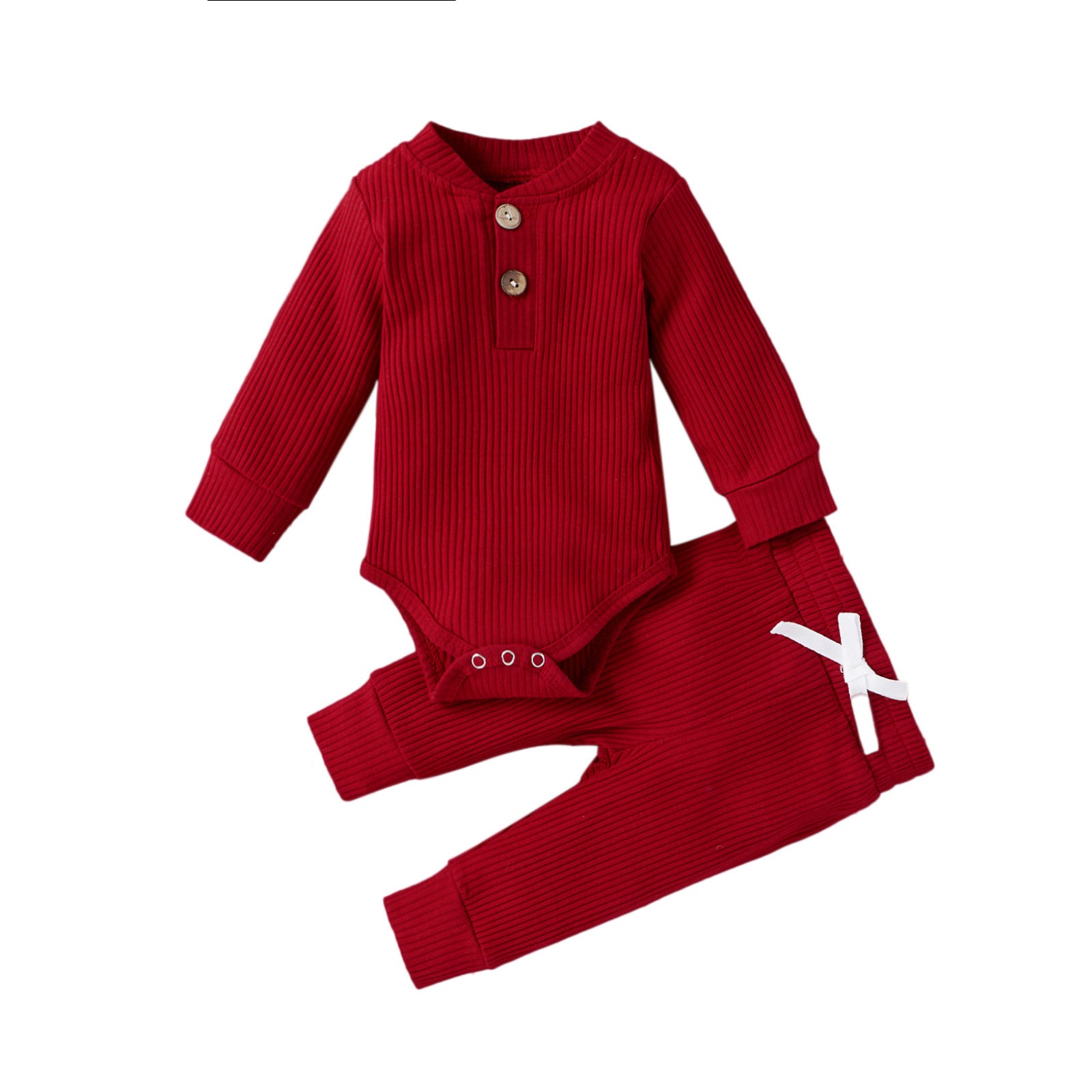 Infant Cotton Long-sleeved Jumpsuit Trousers Suit