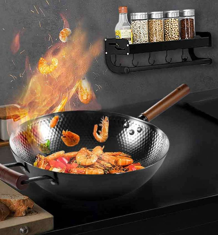 Household Uncoated Honeycomb Crystal Shield Non Stick Pan