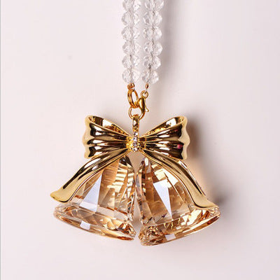 Crystal Double Bell Pendant Car Ornament