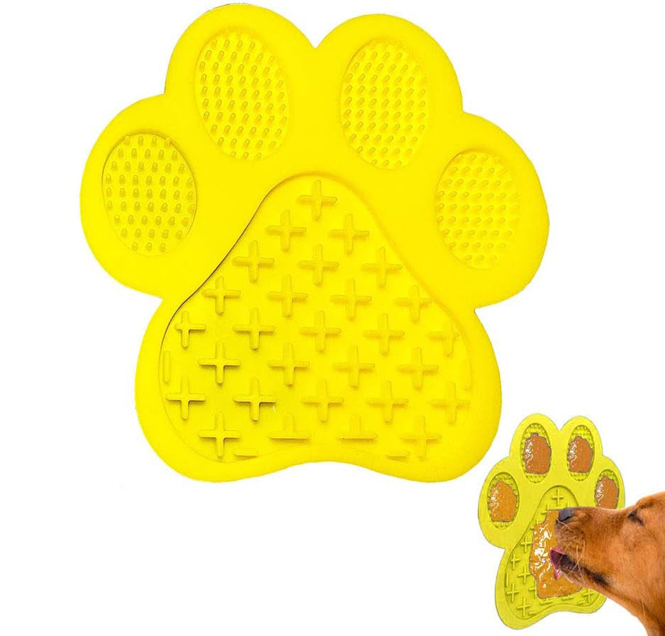 Tapis à lécher pour chien pour l'anxiété, distributeur lent de beurre de cacahuète, gamelles pour chien, tapis à lécher pour chien avec forte aspiration murale pour le bain, le toilettage et le dressage des animaux de compagnie