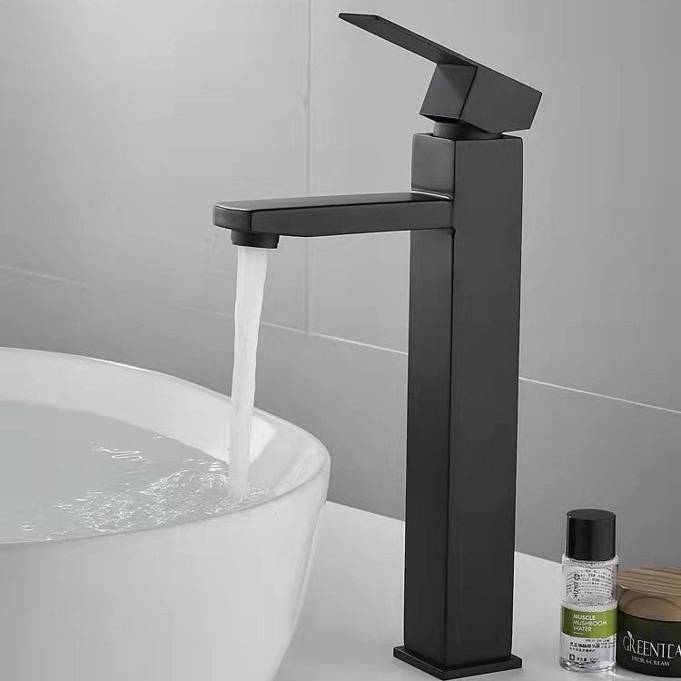 Table Basin Faucet Black Hot And Cold Square Household
