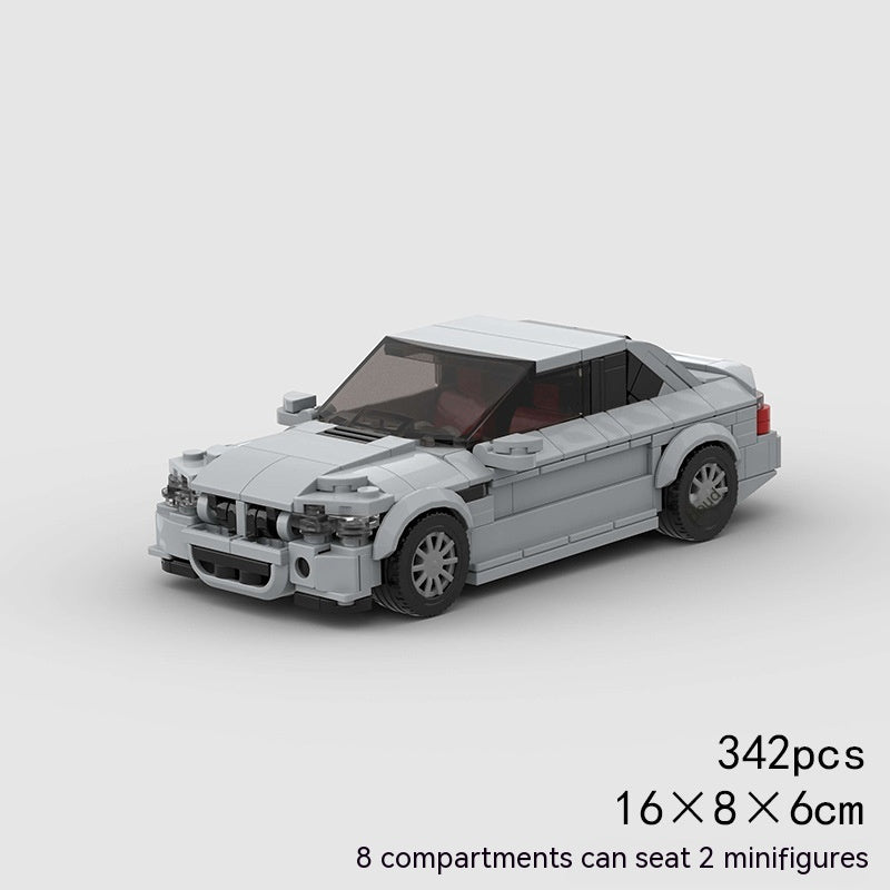 Running Car Building Block Small Particle MOC Puzzle Technology DIY Toy