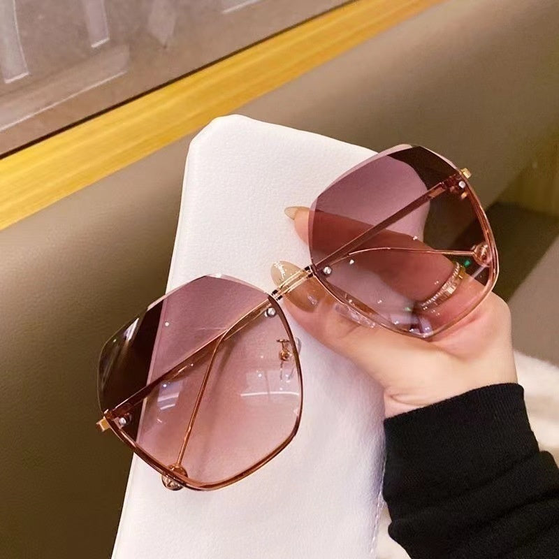 Women's Rimless Cutting Sunglasses