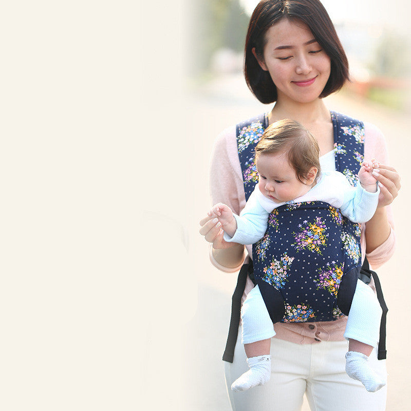 Happy walk simple baby's shoulder strap portable multifunctional double shoulder print baby waist stool sit back towel