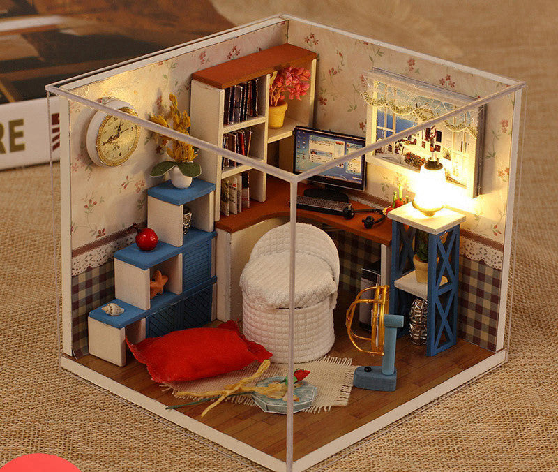 Small house model assembled villa house toy