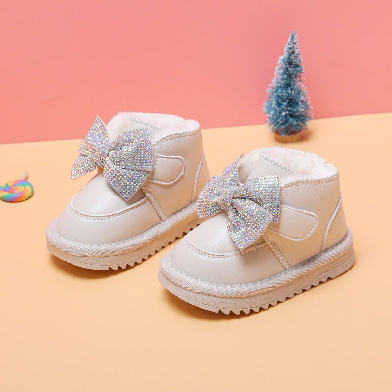 Baby princess toddler cotton shoes soft soled cotton boots