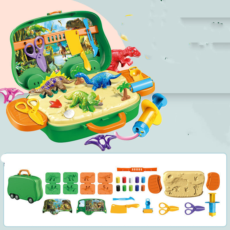 Dinosaur color mud play house toy