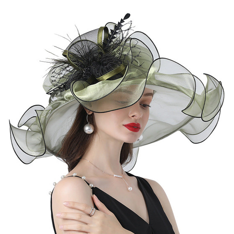 Polyester Street Shot Flower Sun Hat Fashion Personality Easy To Match