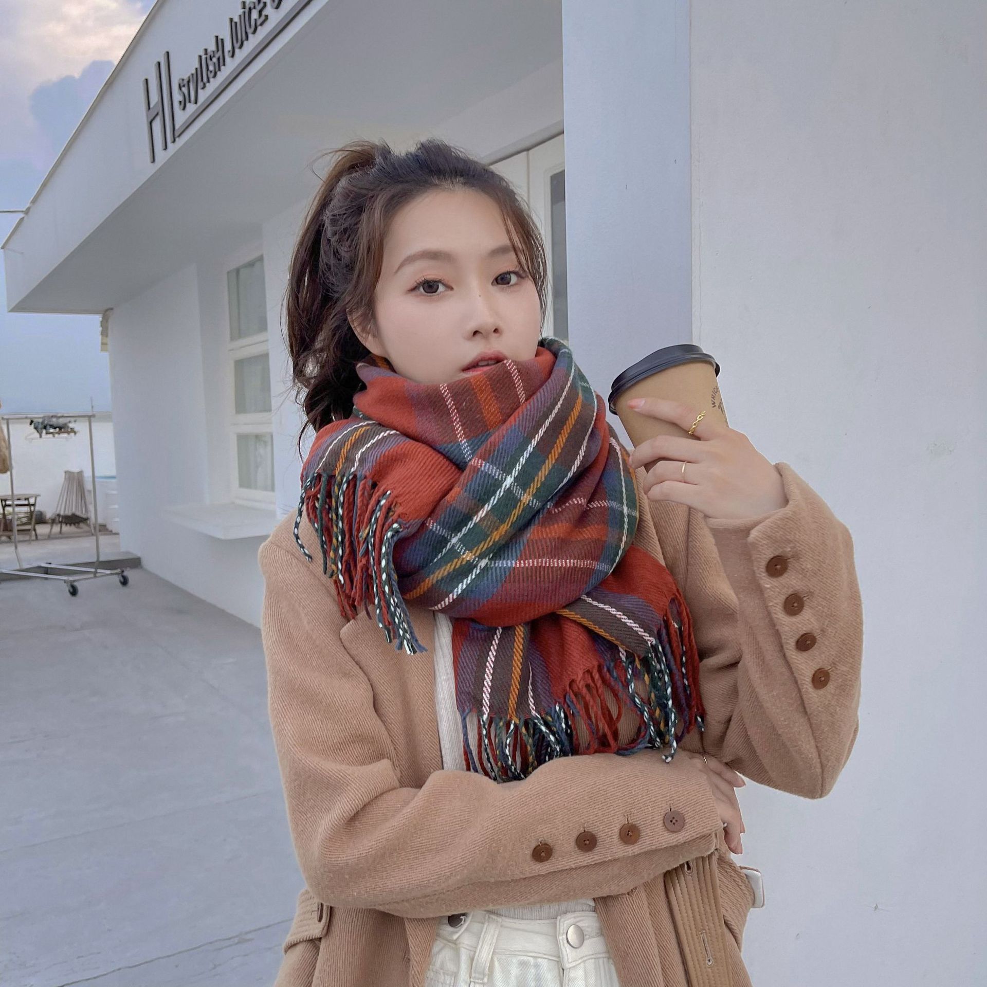 Cashmere Winter Warm Thickened Cute Fashion Scarf