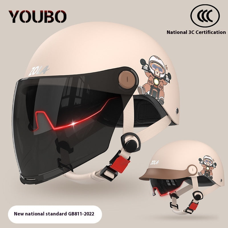 Electric Bicycle Helmet Men's And Women's Summer Sun Protection Lightweight