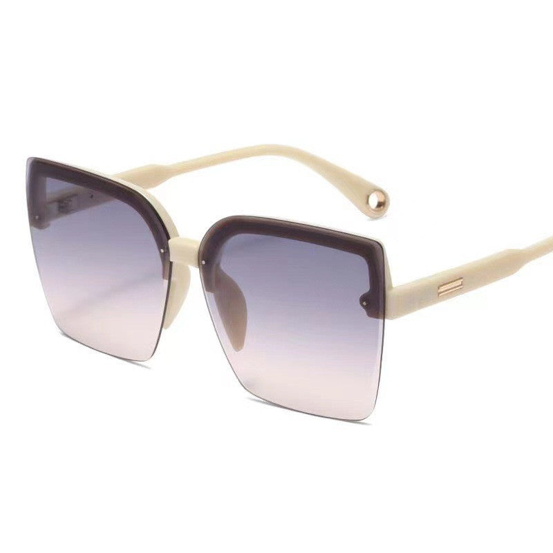 Women's Fashion Large Square Rimless Sunglasses