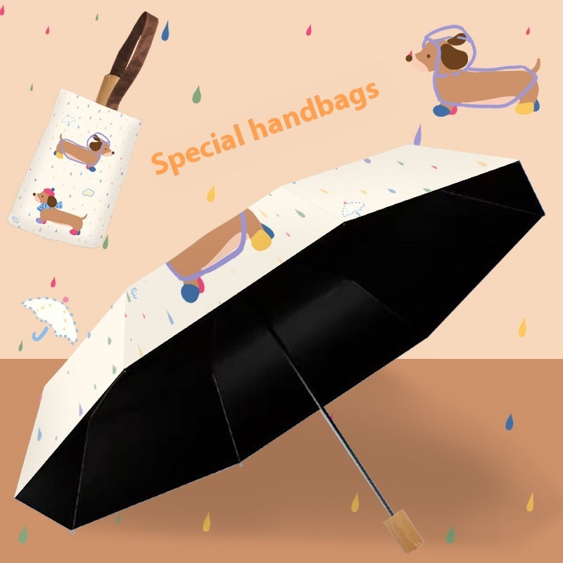 Sun Protection UV Protection Outdoor Vinyl Large Folding Umbrella