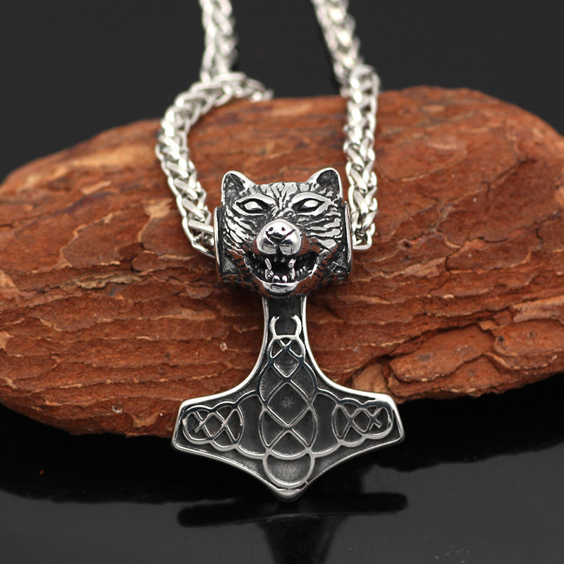 Hammer Titanium Steel Necklace