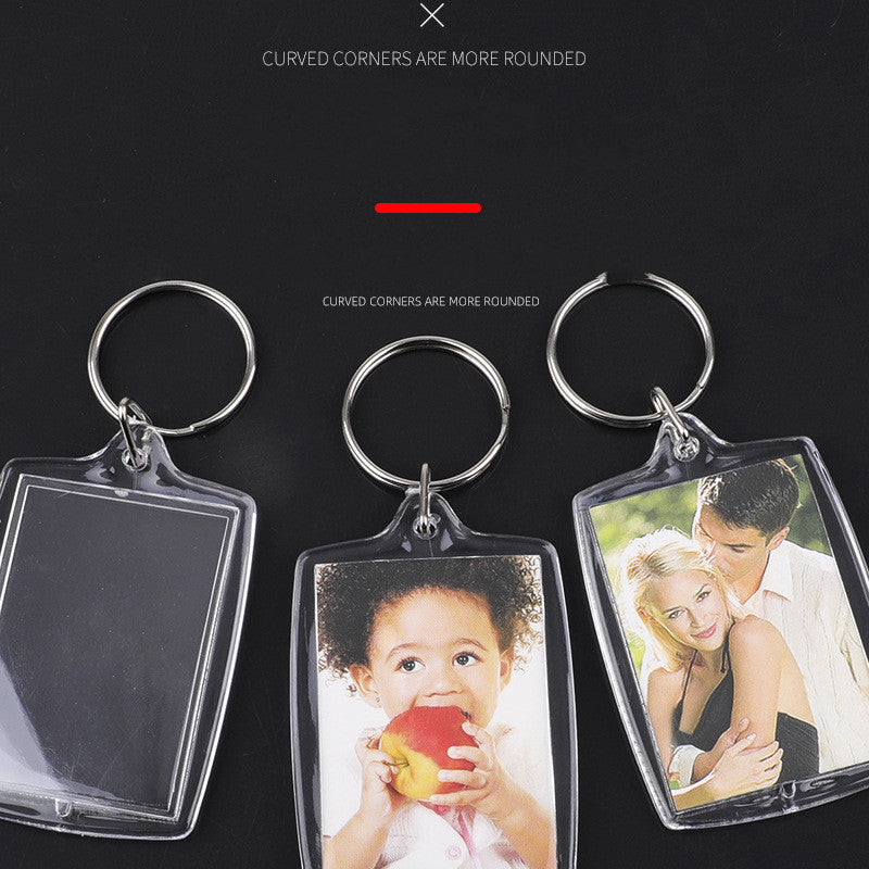 Two Inch Blank Storage Photo Frame Keychain
