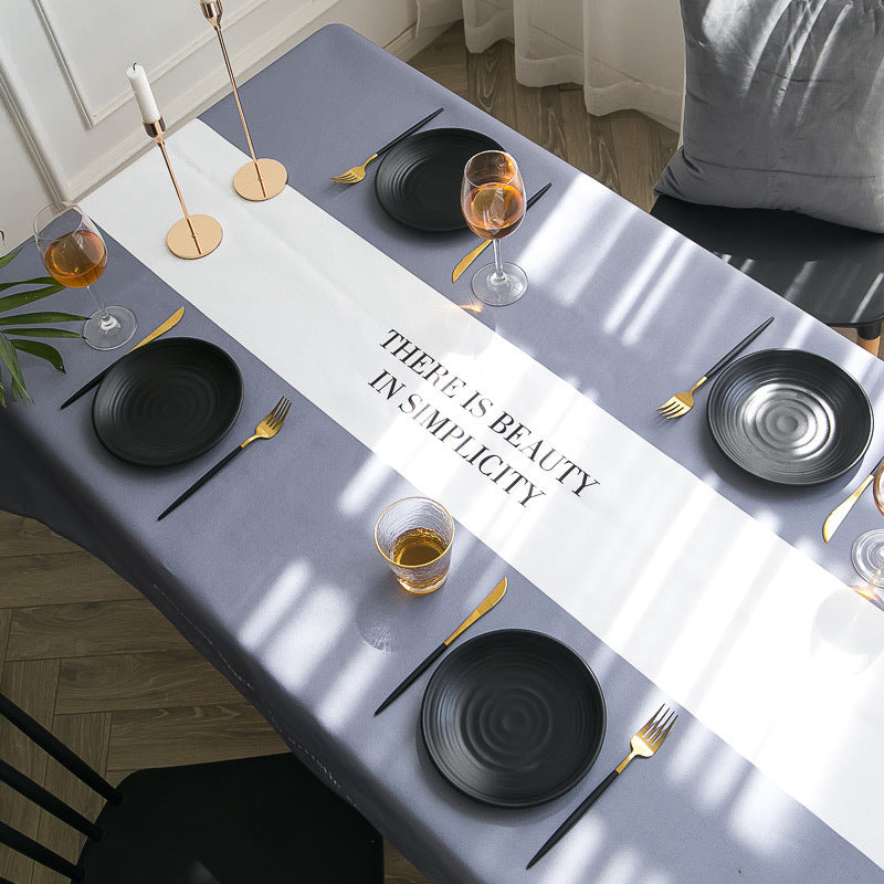 Nappe de table basse en coton et lin, style nordique moderne minimaliste